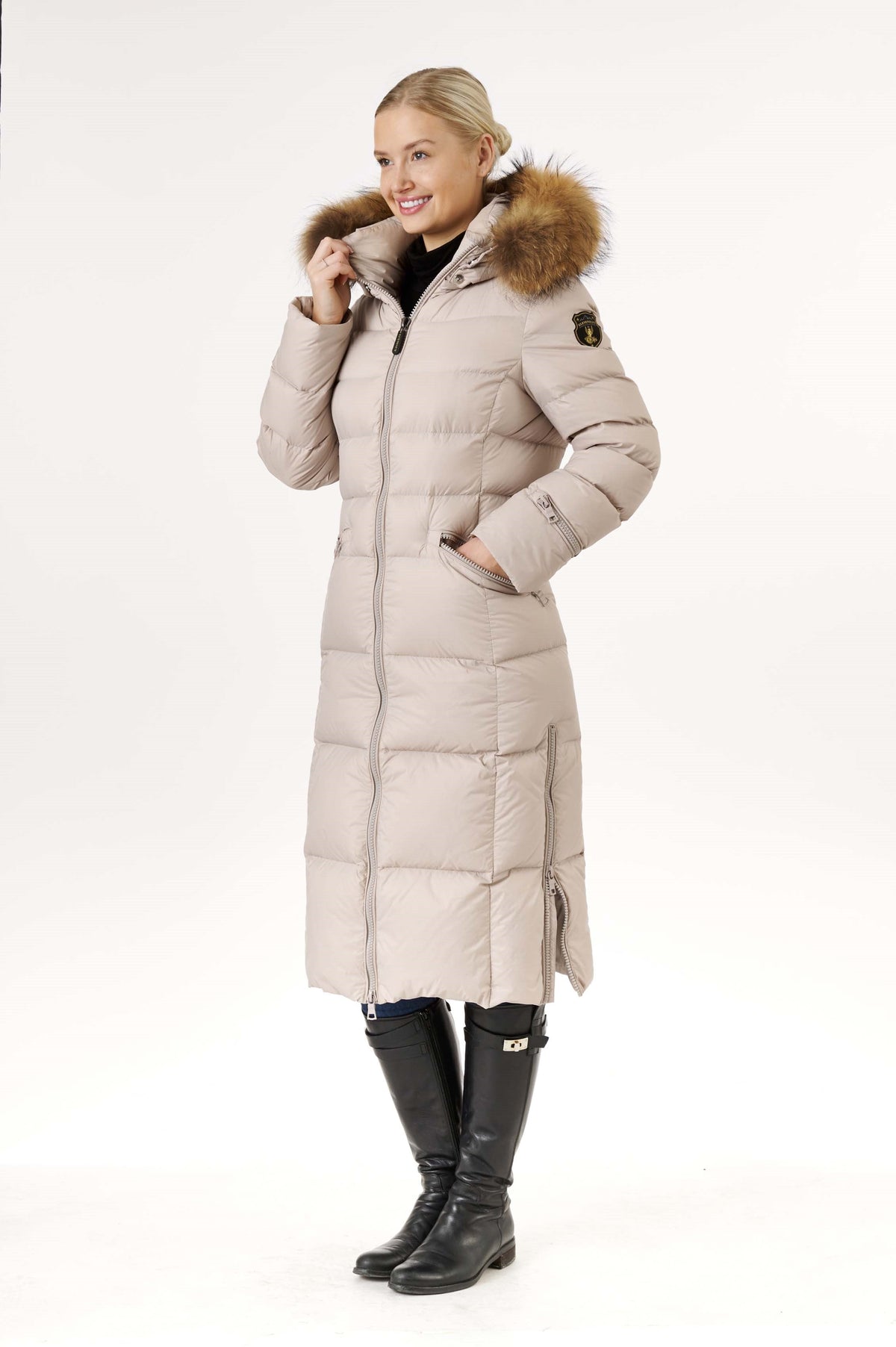 Iclyn Long Down Coat | Linen