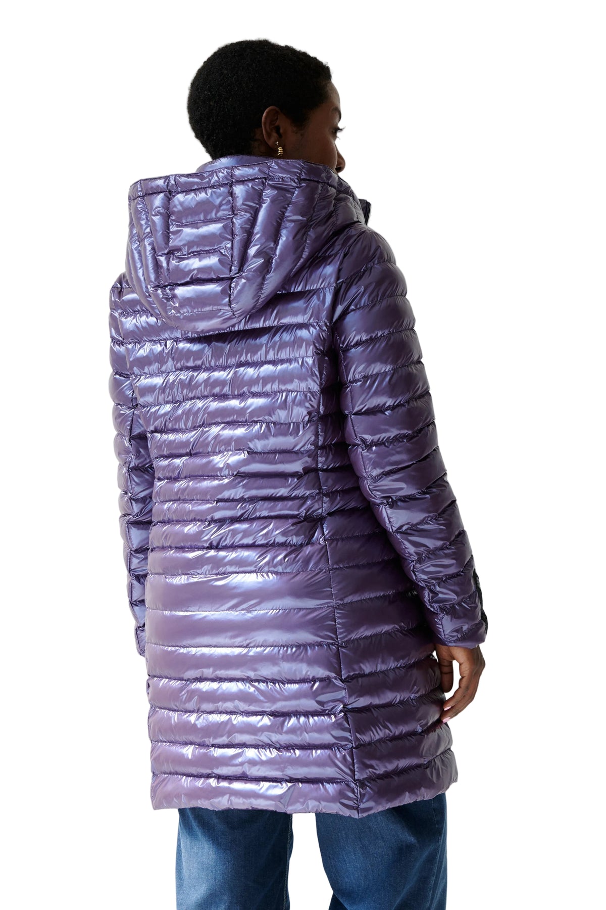 Julie Vegan Down Coat | Aubergine 3