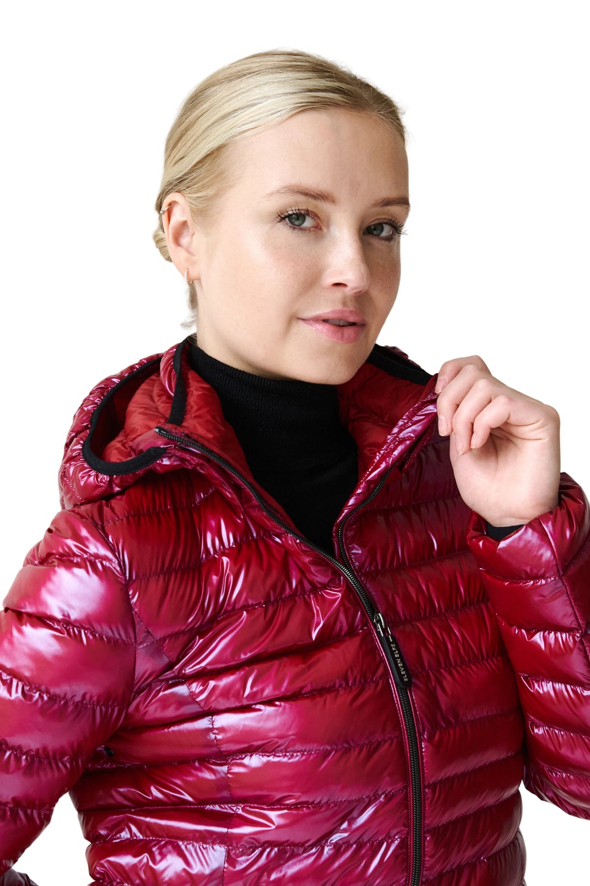 Shannon Vegan Down Jacket | Dark Lipstick 3