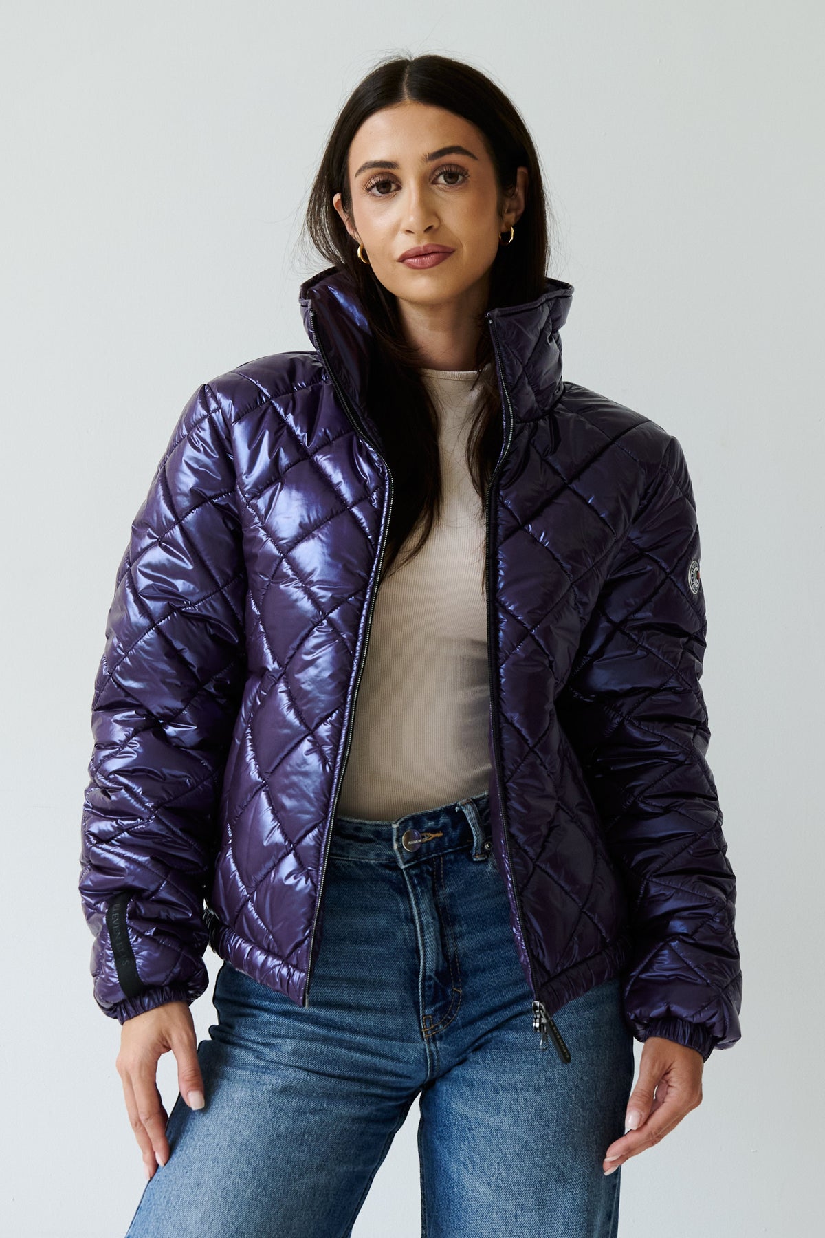 Stella Vegan Down Bomber | Aubergine 1