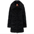Black coat with a high neck on a white background
