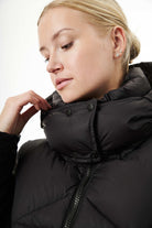 Finnja Down Coat | Black & Chili Red 4