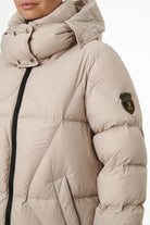 Finnja Down Coat | Linen & Black 3