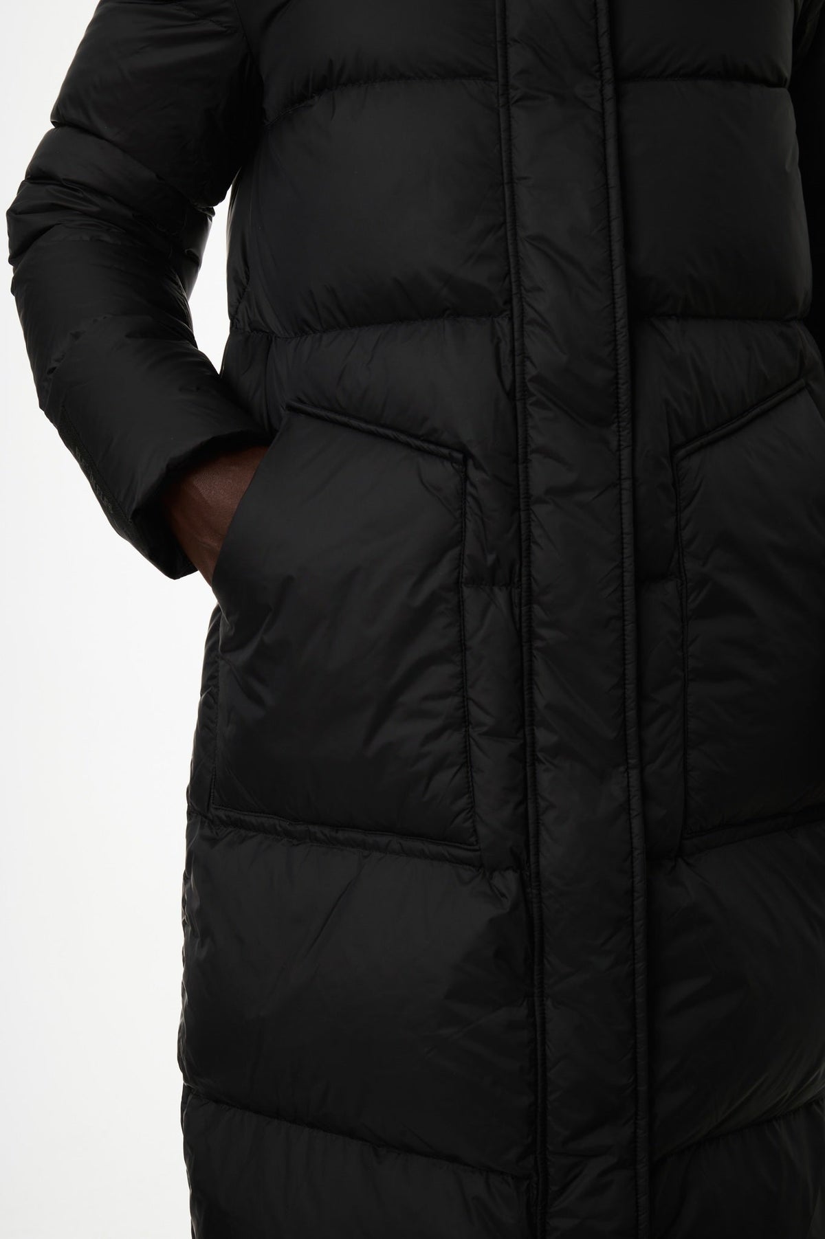 Fria Long Down Coat | Black 5