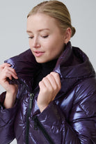 Julie Vegan Down Coat | Aubergine 2