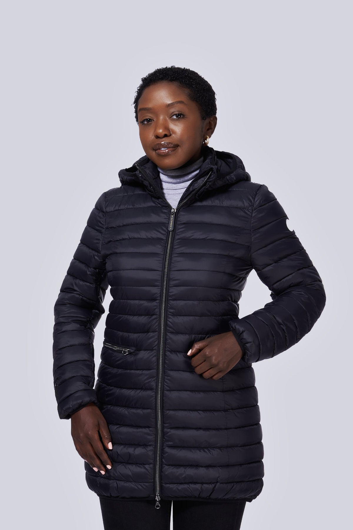Shannon Vegan Down Jacket | Black 2