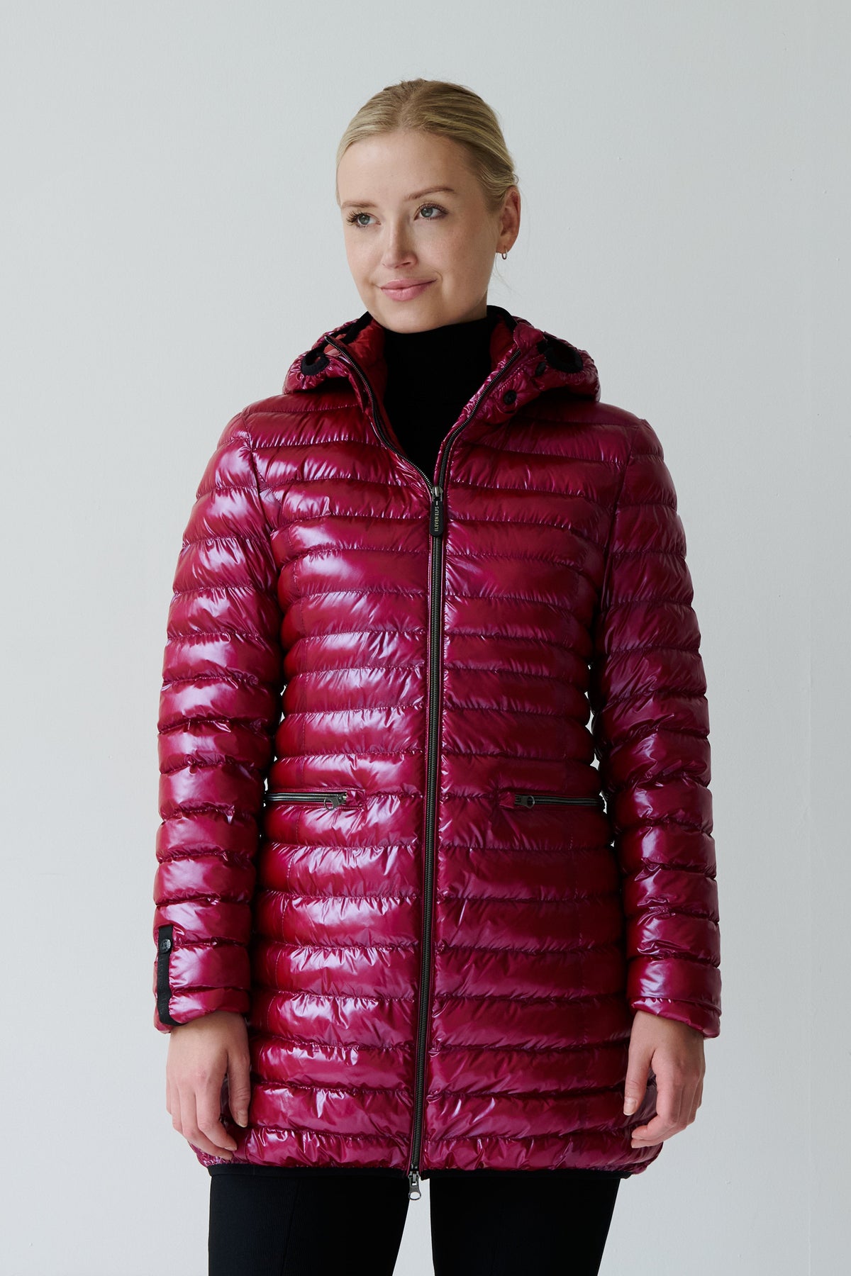 Shannon Vegan Down Jacket | Dark Lipstick
