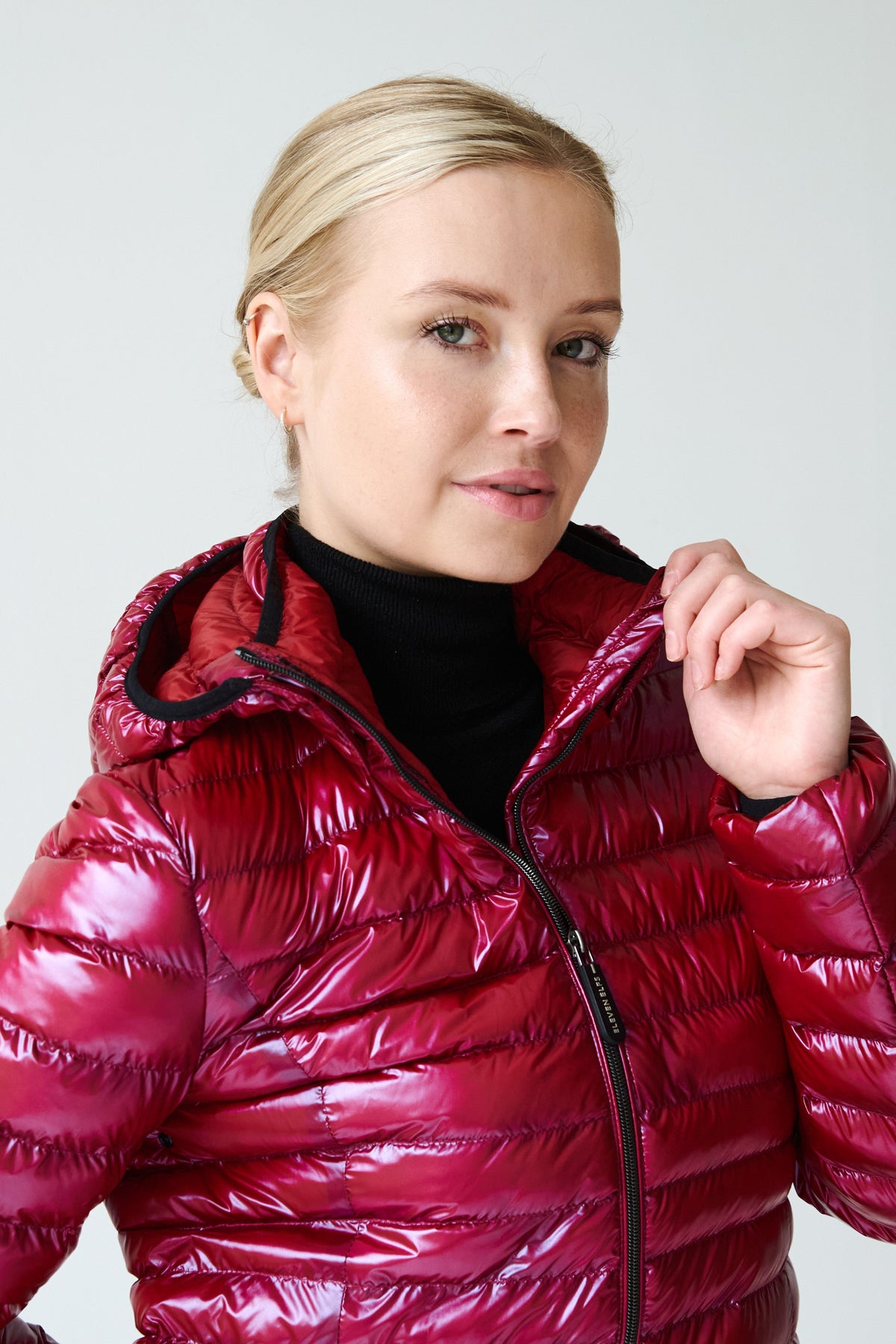 Shannon Vegan Down Jacket | Dark Lipstick 3
