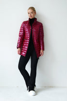 Shannon Vegan Down Jacket | Dark Lipstick 4