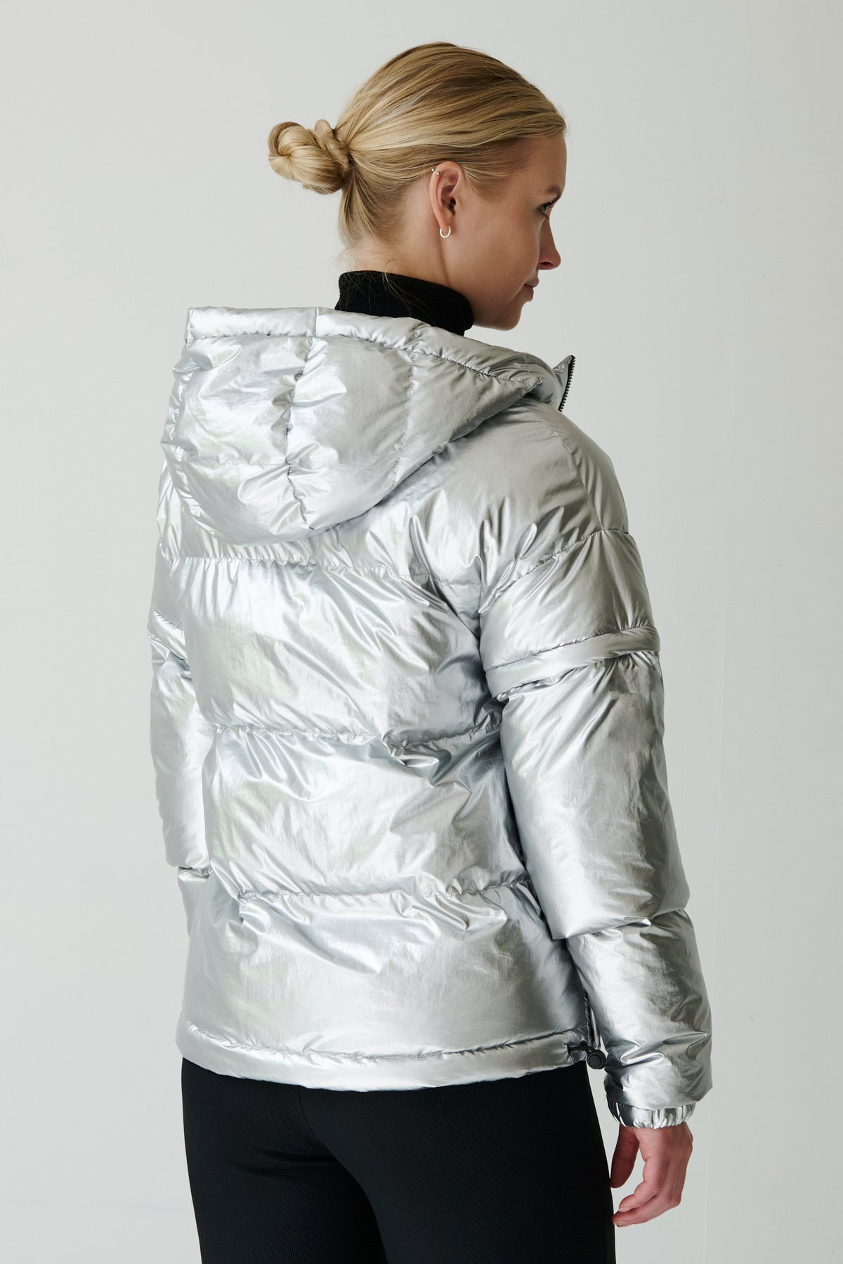 Soley Vegan Down 2 in 1 Jacket | Metallic Silver 4