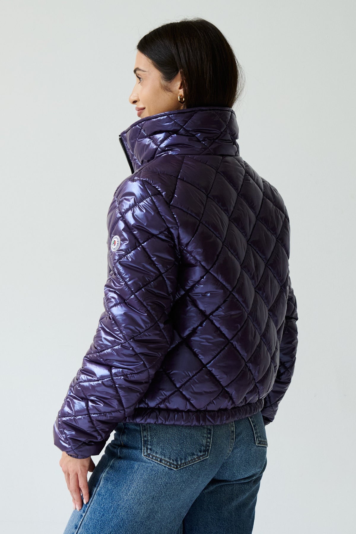 Stella Vegan Down Bomber | Aubergine 7
