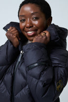Zoe Down Bomber Jacket | Black 2
